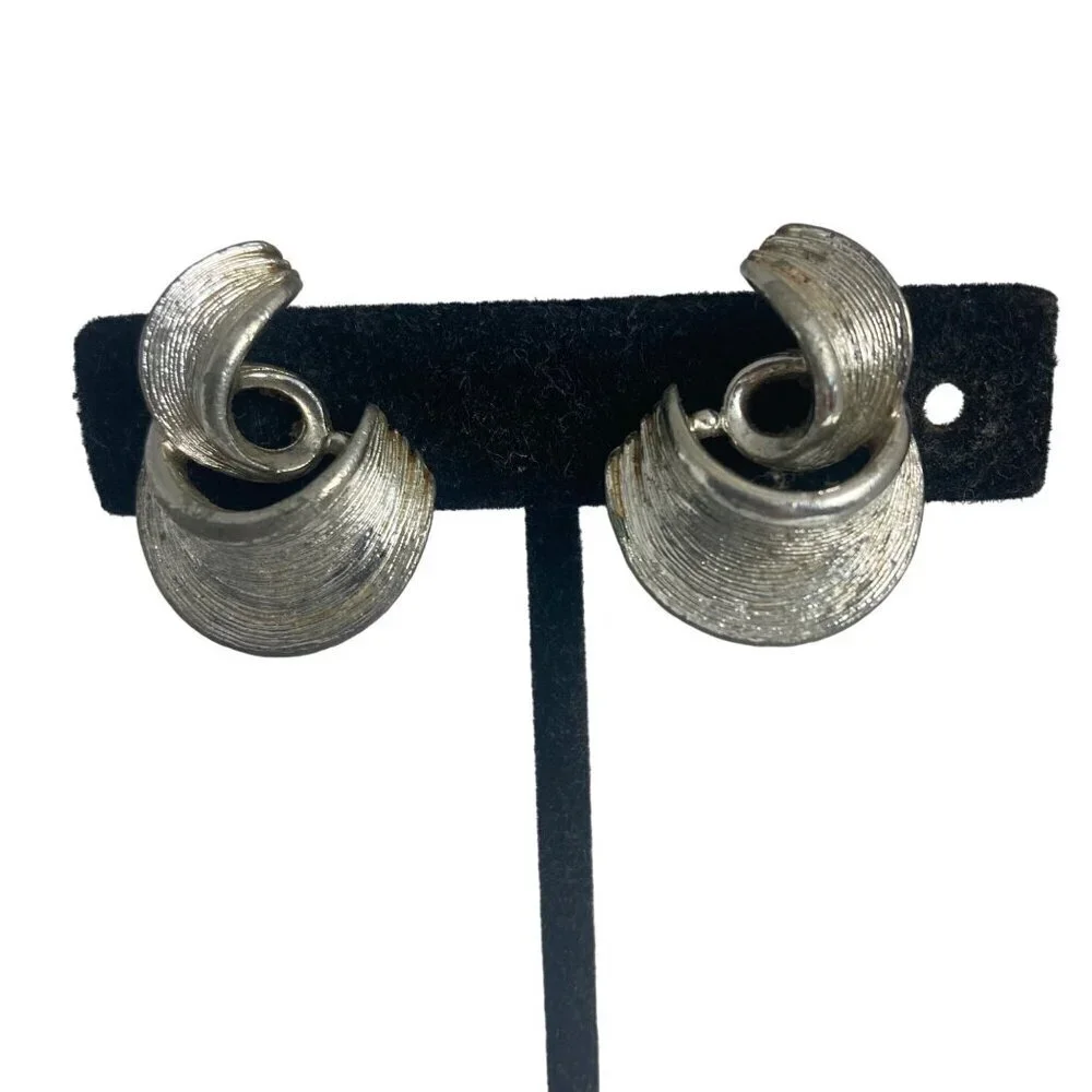 Vintage Designer Costume Clip On Earrings Signed Coro Trifari Monet Lisner 6 Pr